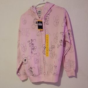 Disney Mickey Mouse Light Pink Embroided Hoodie